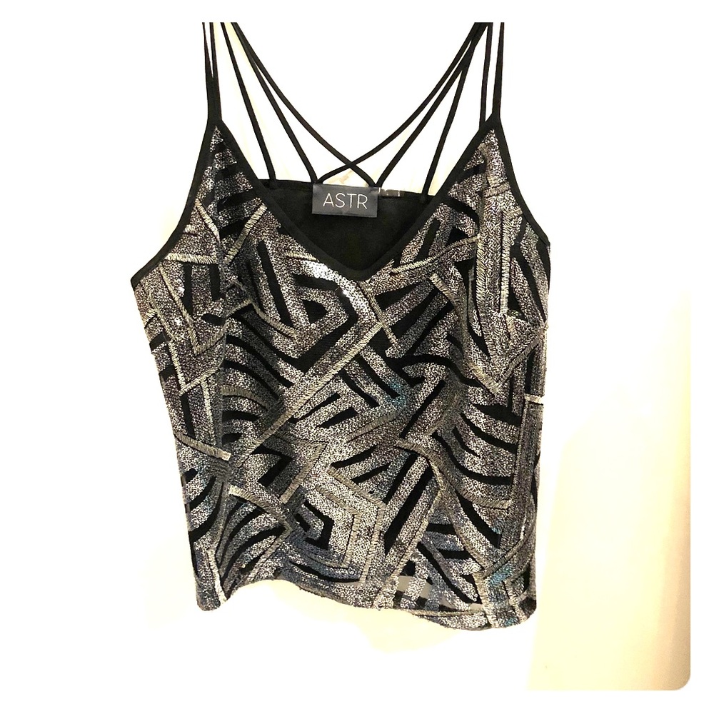 Silver & Black Dress Tank